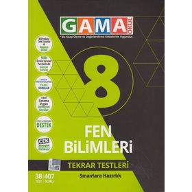 8 Fen Bilimleri Tekrar Testleri Gama Yayınları