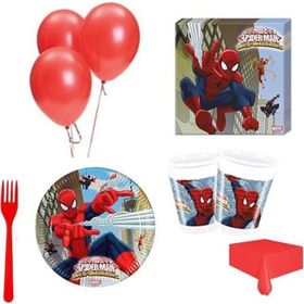 8 Kişilik Örümcek Adam Doğum Günü Spiderman Parti Malzemeleri