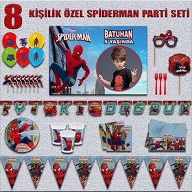 8 Kişilik Örümcek Adam Doğum Günü Spiderman Parti Malzemeleri
