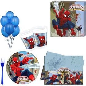 8 kişilik Spiderman Partisi Örümcek Adam Paket Seti Doğum günü