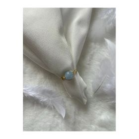 8 mm Akuamarin Taşı Altın Tel Yüzük