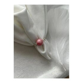 8 mm Pembe Opal Taşı Gümüş Tel Yüzük