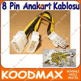 8 Pin Anakart Power Güç Kablosu