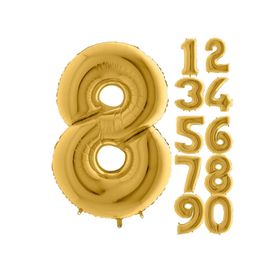 8 Rakam Altın 100 cm Folyo Balon