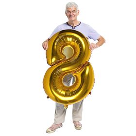 8 Rakam Altın 100 cm Folyo Balon