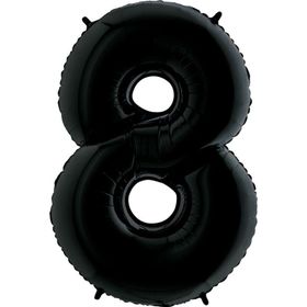 8 Rakam Siyah 100 cm Folyo Balon