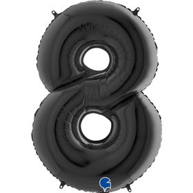 8 Rakam Siyah 100 cm Folyo Balon
