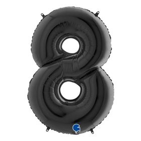 8 Rakam Siyah 100 cm Folyo Balon