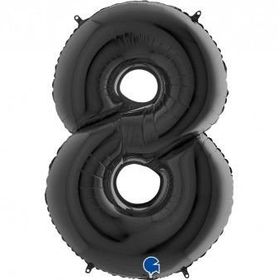 8 Rakam Siyah 100 cm Folyo Balon