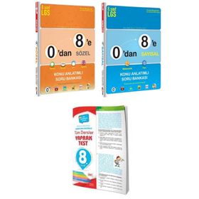 8. Sınıf 0'dan 8'e Sayısal + 0'dan 8'e Sözel Set - Tonguç Akademi Yayınları