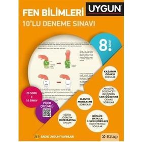 8. Sınıf 1. Dönem Fen Bilimleri Deneme Seti Çözümlü 10 Deneme Sınavı - Özlem Yurdakul