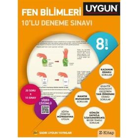 8. Sınıf 1. Dönem Fen Bilimleri Deneme Seti Çözümlü 10 Deneme Sınavı - Özlem Yurdakul