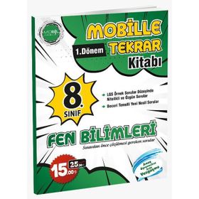 8. Sınıf 1. Dönem Fen Bilimleri Mobille Tekrar Kitabı-Mobil Yayınları