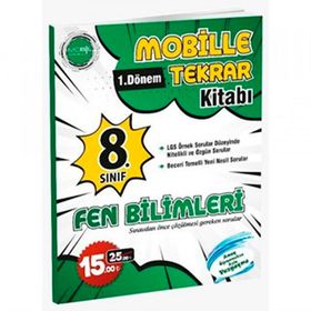 8. Sınıf 1. Dönem Fen Bilimleri Mobille Tekrar Kitabı-Mobil Yayınları