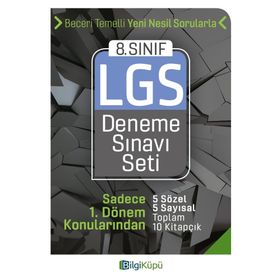 8. Sınıf 1. Dönem LGS Deneme Sınavı Seti Bilgiküpü Yayınları