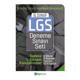 8. Sınıf 1. Dönem LGS Deneme Sınavı Seti Bilgiküpü Yayınları