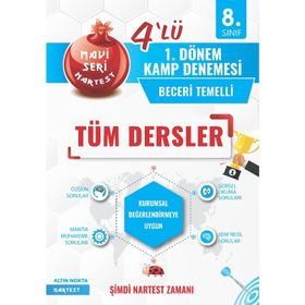 8. Sınıf 1. Dönem Tüm Dersler 4 lü Kamp Denemesi-Nartest Yayınları