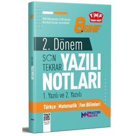 8. Sınıf 2. Dönem 1. ve 2. Yazılı Notları Son Tekrar Master Work Yayınları