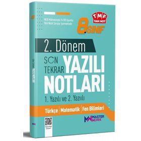 8. Sınıf 2. Dönem 1. ve 2. Yazılı Notları Son Tekrar Master Work Yayınları