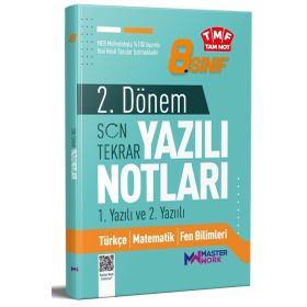 8. Sınıf 2. Dönem 1. ve 2. Yazılı Notları Son Tekrar Master Work Yayınları