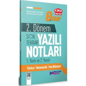 8. Sınıf 2. Dönem 1. ve 2. Yazılı Notları Son Tekrar Master Work Yayınları