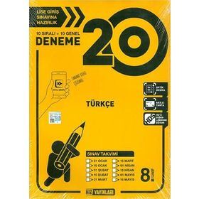 8. Sınıf 20 Li Türkçe Deneme - Hız Yayınları
