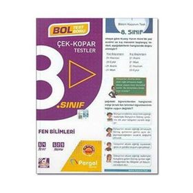 8. Sınıf 2022 Fen Bilimleri Çek Kopar Testler - Pergel Yayınları