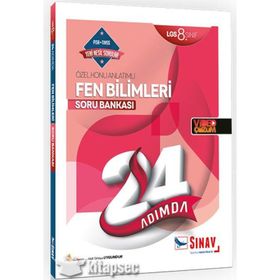 8. Sınıf 24 Adımda Fen Bilimleri Soru Bankası - Sınav Yayınları