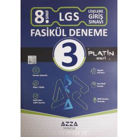 8. Sınıf 3 Fasiküllü Deneme Platin Seri Azza Yayıncılık