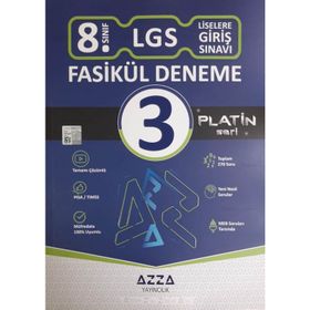 8. Sınıf 3 Fasiküllü Deneme Platin Seri Azza Yayıncılık