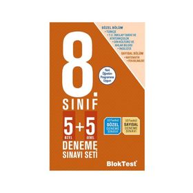 8. Sınıf 5+5 Sözel Bölüm Deneme Sınavı Blok Test Yayınları