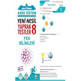 8. Sınıf Akıllı Damla Fen Bilimleri Yeni Nesil Yaprak Testler Damla Eğitim