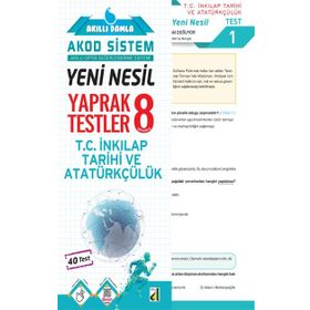 8. Sınıf Akıllı Damla T. C. İnkılap Tarihi ve Atatürkçülük Yeni Nesil Yaprak Testler Damla Eğitim