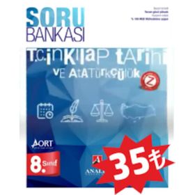8. Sınıf AORT T.C. İnkılap Tarihi ve Atatürkçülük Soru Bankası-Analiz Yayınları