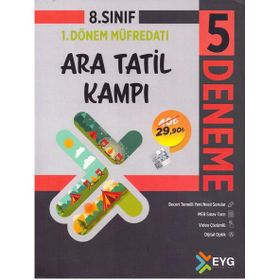 8. Sınıf Ara Tatil Kampı 5'li Deneme - Eyg Yayınları