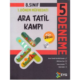 8. Sınıf Ara Tatil Kampı 5'li Deneme - Eyg Yayınları