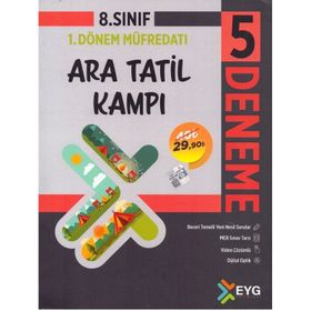 8. Sınıf Ara Tatil Kampı 5'li Deneme - Eyg Yayınları