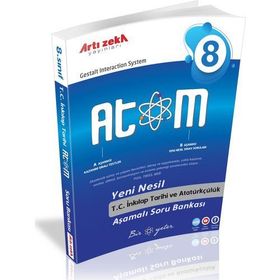 8. Sınıf Atom T.C. İnkılap Tarihi ve Atatürkçülük Aşamalı Soru Bankası Artı Zeka Yayınları