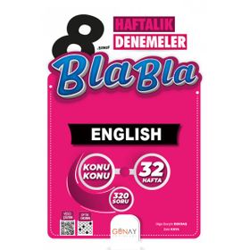 8. Sınıf Bla Bla 32 Haftalık İngilizce Denemeleri Günay Yayıncılık