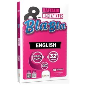 8. Sınıf Bla Bla 32 Haftalık İngilizce Denemeleri Günay Yayıncılık