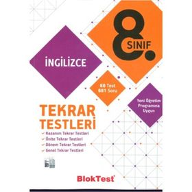 8. Sınıf Bloktest İngilizce Tekrar Testleri Tudem Yayınları