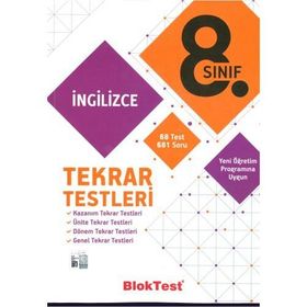 8. Sınıf Bloktest İngilizce Tekrar Testleri Tudem Yayınları