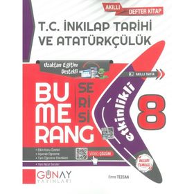 8. Sınıf Bumerang T.C. İnkılap Tarihi ve Atatürkçülük Akıllı Defter - Günay Yayınları