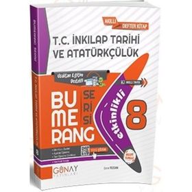 8. Sınıf Bumerang T.C. İnkılap Tarihi ve Atatürkçülük Akıllı Defter - Günay Yayınları