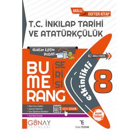 8.Sınıf Bumerang T.C. İnkılap Tarihi ve Atatürkçülük Etkinlikli Akıllı Kitap Soru Bankası
