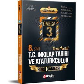 8. Sınıf Çetin Ceviz Omega 3 İnkılap Tarihi ve Atatürkçülük Soru Bankası-Artıbir Yayınları