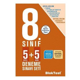 8. Sınıf Deneme Sınavı Seti 5+5 Bloktest Yayınları
