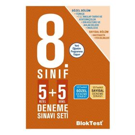 8. Sınıf Deneme Sınavı Seti 5+5 Bloktest Yayınları
