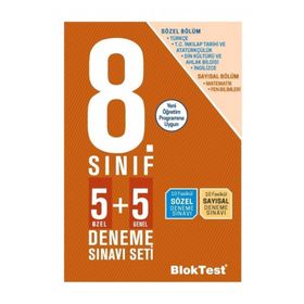 8. Sınıf Deneme Sınavı Seti 5+5 Bloktest Yayınları