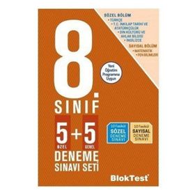 8. Sınıf Deneme Sınavı Seti 5+5 Bloktest Yayınları